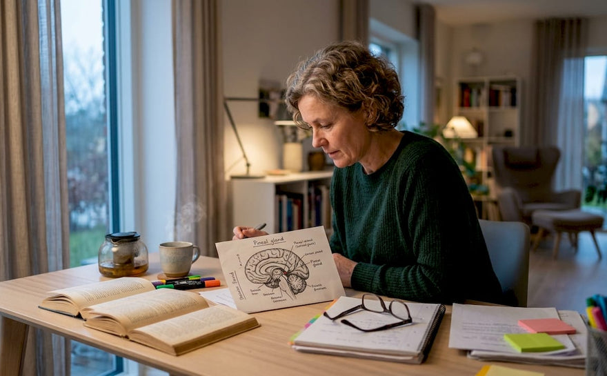 Kvinde fordyber sig i sammenhængen mellem melatonin og hjernens funktioner