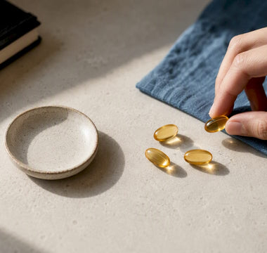 Anonymiserede omega-3 bløde kapsler klar til dosering