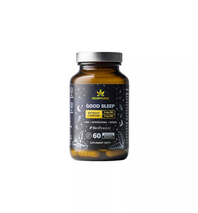 XL-large GOOD SLEEP, Melatonin 3 mg. + 5 planteekstrakter + 2 Canabionider, 60 kapsler