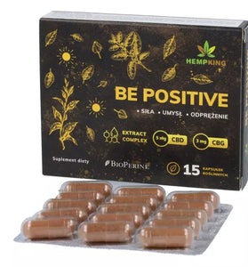 BE POSITIVE, Humør booster. 4 planteekstrakter + 4 Vitaminer + 2 Canabionider