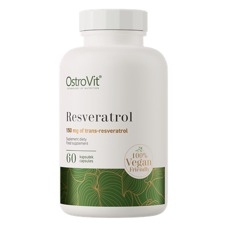 Resveratrol, Vegansk, 60 kapsler 150 mg.