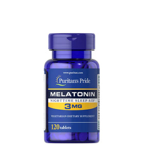 Puritan’s Pride Melatonin 3 mg , 120 tabletter