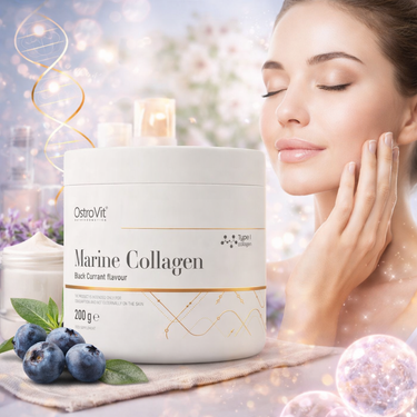Collagen Marine Type 1, med C-vitamin og Blåbær smag. 200 gr. (til 75 dage!)