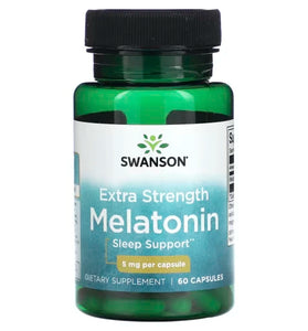 Swanson Melatonin, 5 mg. 60 Kapsler