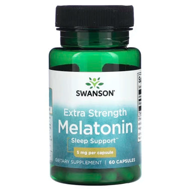 Swanson Melatonin, 5 mg. 60 Kapsler