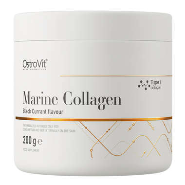 Collagen Marine Type 1, med C-vitamin og Blåbær smag. 200 gr.