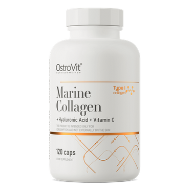 Collagen, Marine Type1 + Hyaluronsyre + Vitamin-C. 120 kapsler