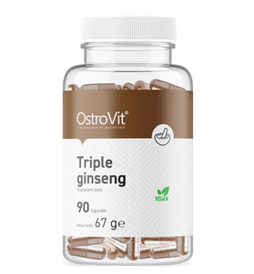 Triple Ginseng, Veganske, 90 kapsler