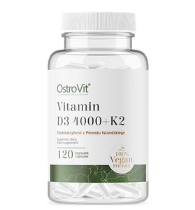 D-Vitamin D3 4000 IU, Veganske, 100 mcg, + K2. 120 kapsler.