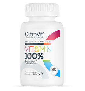 Multivitamin piller, Vit & Min, 22 vitaminer & Mineraler, 90 tabletter