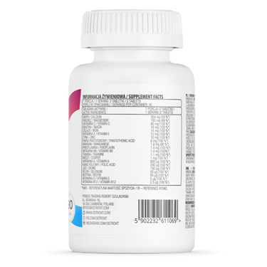 Multivitamin piller, Vit & Min, 22 vitaminer & Mineraler, 90 tabletter