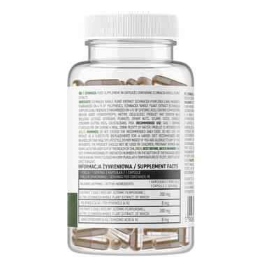 Echinacea, Rød solhat. 90 kapsler, veganske