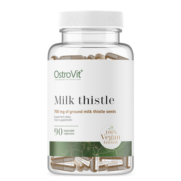 Milk Thistle, Marietidsel. Veganske, 90 kapsler