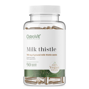 Milk Thistle, Marietidsel. Veganske, 90 kapsler