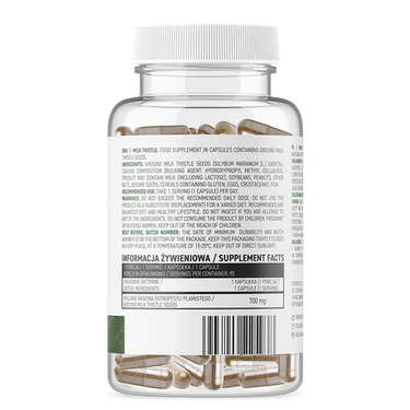 Milk Thistle, Marietidsel. Veganske, 90 kapsler