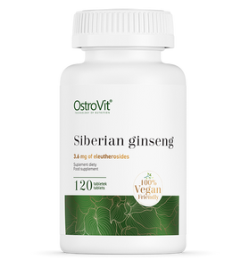 Sibirisk Ginseng, Veganske, 120 tabletter