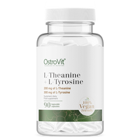 L-theanine+ L-Tyrosine, veganske. 90 kapsler