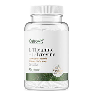 L-theanine+ L-Tyrosine, veganske. 90 kapsler