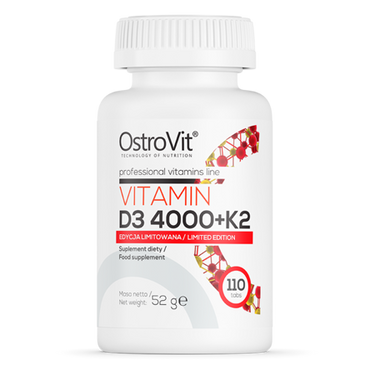 D-Vitamin D3 4000 IU, 100 mcg, + K2. 100 stk. tabletter (BLACK FRIDAY!)